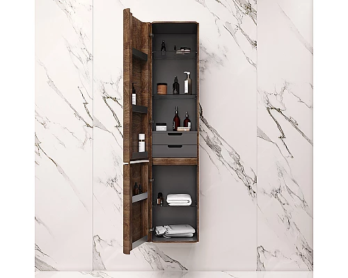 Купить Шкаф пенал AM.PM Sensation 40 L M30CHL0406NF подвесной Орех в магазине сантехники Santeh-Crystal.ru