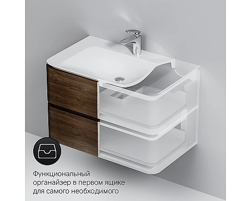 Приобрести Тумба под раковину AM.PM Sensation 80 M30FHX0802NF подвесная Орех в магазине сантехники Santeh-Crystal.ru