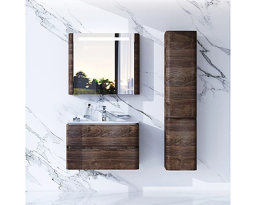 Приобрести Тумба под раковину AM.PM Sensation 80 M30FHX0802NF подвесная Орех в магазине сантехники Santeh-Crystal.ru