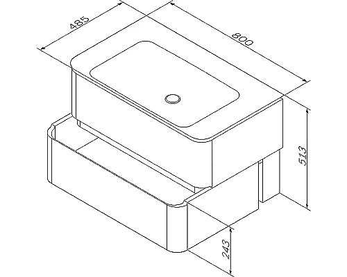 Приобрести Тумба под раковину AM.PM Sensation 80 M30FHX0802NF подвесная Орех в магазине сантехники Santeh-Crystal.ru