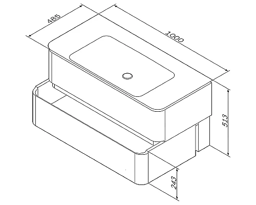 Купить Тумба под раковину AM.PM Sensation 100 M30FHX1002TF подвесная Табачный дуб в магазине сантехники Santeh-Crystal.ru