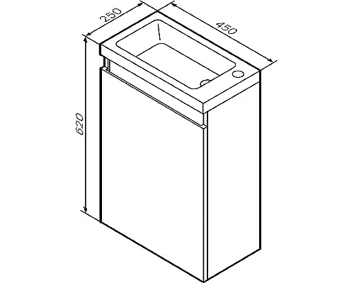 Приобрести Тумба под раковину AM.PM X-Joy 45 M85AFHX0451WG подвесная Белый глянец в магазине сантехники Santeh-Crystal.ru