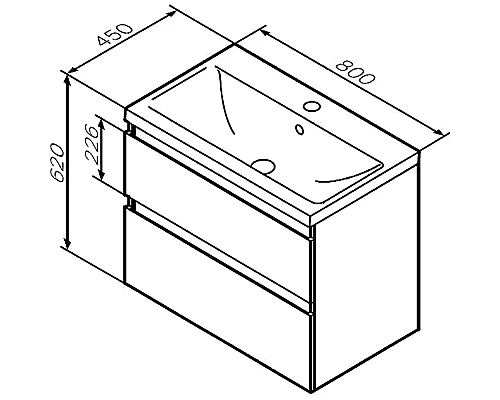 Приобрести Тумба под раковину AM.PM X-Joy 80 M85AFHX0802WG подвесная Белый глянец в магазине сантехники Santeh-Crystal.ru