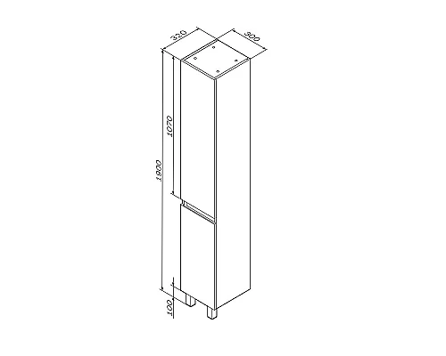 Заказать Шкаф пенал AM.PM X-Joy 30 M85ACSR0306WG Белый глянец в магазине сантехники Santeh-Crystal.ru