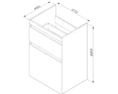Купить Тумба под раковину AM.PM X-Joy 60 M85AFSX0602WG Белый глянец Светлое дерево в магазине сантехники Santeh-Crystal.ru