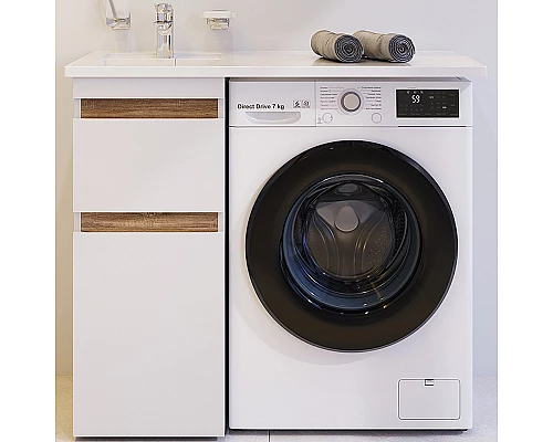 Заказать Тумба под раковину AM.PM X-Joy 40 M85AFSX0402WG Белый глянец Светлое дерево в магазине сантехники Santeh-Crystal.ru