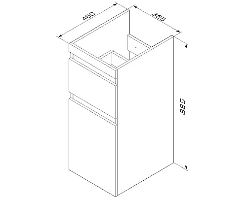 Заказать Тумба под раковину AM.PM X-Joy 40 M85AFSX0402WG Белый глянец Светлое дерево в магазине сантехники Santeh-Crystal.ru