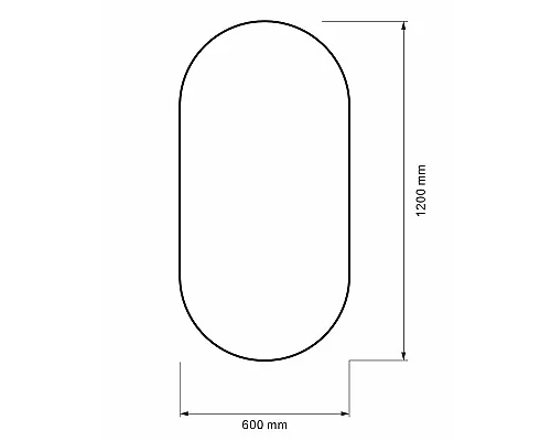 Заказать Зеркало Abber Immer Offen 60 AG6401B Черное в магазине сантехники Santeh-Crystal.ru