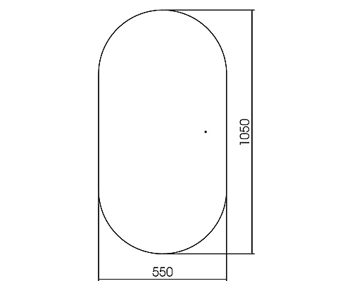 Зеркало Abber Kontur 55 AG6302SCB с подсветкой Черное с бесконтактным выключателем и диммером