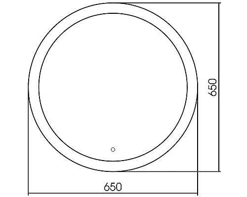 Зеркало Abber Mond 65 AG6202S-0.65 с подсветкой с сенсорным выключателем и диммером