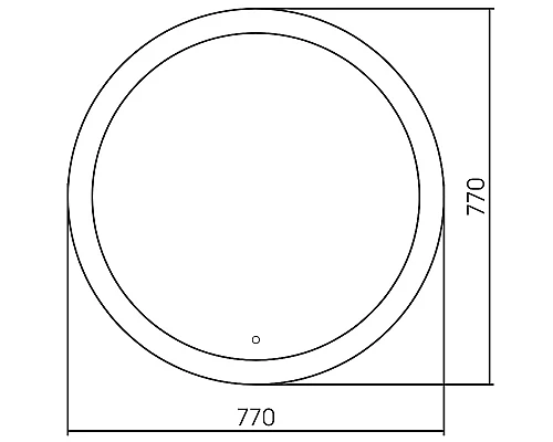Зеркало Abber Mond 77 AG6202SL-0.77 с подсветкой с сенсорным выключателем и диммером