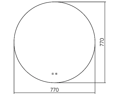 Зеркало Abber Mond 77 AG6203S-0.77 с подсветкой с сенсорным выключателем и диммером