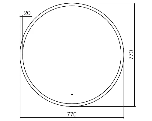 Зеркало Abber Mond 77 AG6204SCG-0.77 с подсветкой Золото с бесконтактным выключателем и диммером