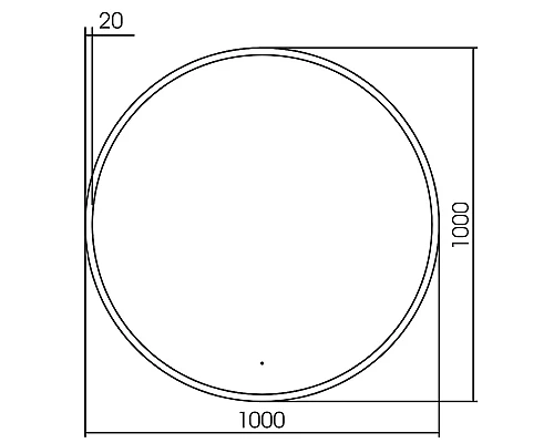 Зеркало Abber Mond 100 AG6204SCGL-1.0 с подсветкой Золото с бесконтактным выключателем и диммером