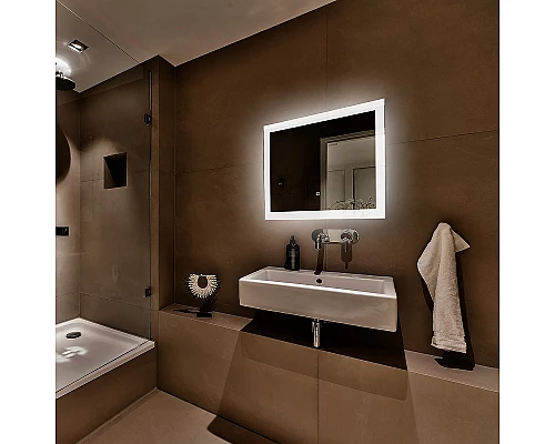 Зеркало Abber See 80 AG6107S-0.8 с подсветкой с сенсорным выключателем и диммером