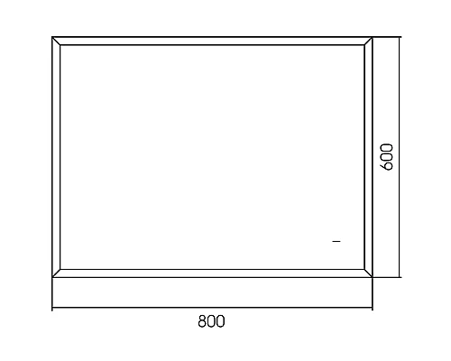 Зеркало Abber See 80 AG6110SCL-0.8 с подсветкой Черное с бесконтактным выключателем и диммером