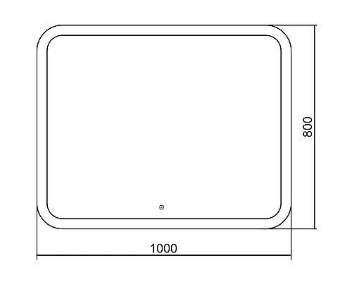 Зеркало Abber See 100 AG6109SL-1.0 с подсветкой с сенсорным выключателем и диммером