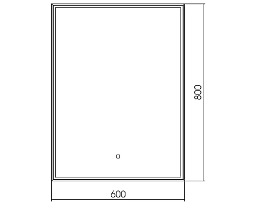 Зеркало Abber See 60 AG6108S-0.6 с подсветкой Серебро с сенсорным выключателем и диммером