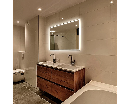 Зеркало Abber See 80 AG6108SL-0.8 с подсветкой Серебро с сенсорным выключателем и диммером