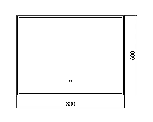 Зеркало Abber See 80 AG6108SL-0.8 с подсветкой Серебро с сенсорным выключателем и диммером