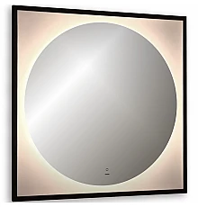 Зеркало Abber See 80 AG6117SCRB с подсветкой Черное с бесконтактным выключателем и диммером