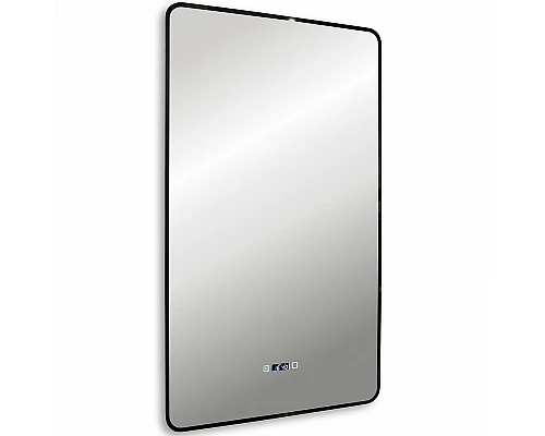 Зеркало Abber See 60 AG6114SWHB с подсветкой Черное с бесконтактным выключателем с диммером с подогревом и часами