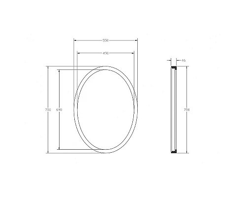 Купить Зеркало Abber Stein 55 AS6610R с подсветкой с многофункциональной панелью в магазине сантехники Santeh-Crystal.ru