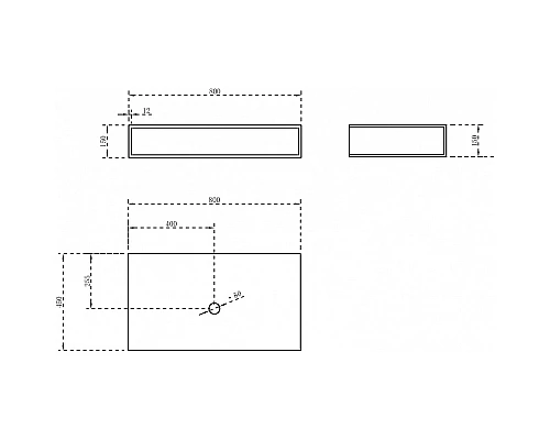 Тумба под раковину Abber Stein 80 AS1612 подвесная Белая матовая
