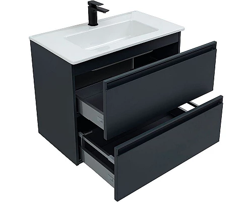 Приобрести Тумба под раковину Allen Brau Eclipse 80 1.E1002.AM подвесная Антрацит матовый в магазине сантехники Santeh-Crystal.ru