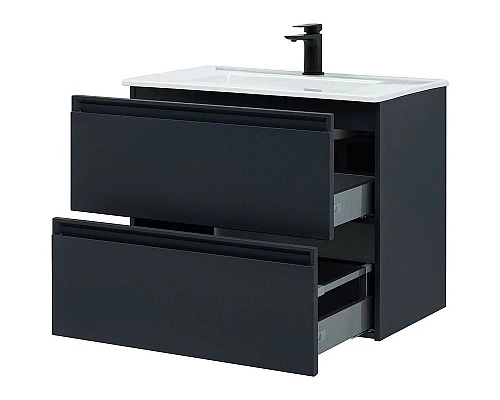 Приобрести Тумба под раковину Allen Brau Eclipse 80 1.E1002.AM подвесная Антрацит матовый в магазине сантехники Santeh-Crystal.ru