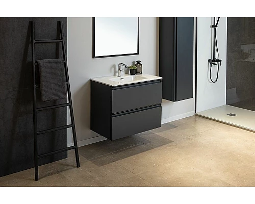 Приобрести Тумба под раковину Allen Brau Eclipse 80 1.E1002.AM подвесная Антрацит матовый в магазине сантехники Santeh-Crystal.ru