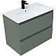 Купить Тумба под раковину Allen Brau Eclipse 80 1.E1002.CGM подвесная Олива матовый в магазине сантехники Santeh-Crystal.ru