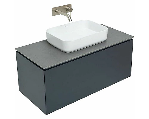 Приобрести Тумба под раковину Allen Brau Infinity 100 1.21004.AM подвесная Антрацит матовый в магазине сантехники Santeh-Crystal.ru