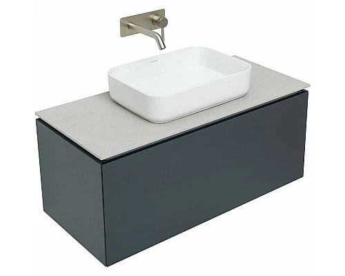 Приобрести Тумба под раковину Allen Brau Infinity 100 1.21004.AM подвесная Антрацит матовый в магазине сантехники Santeh-Crystal.ru