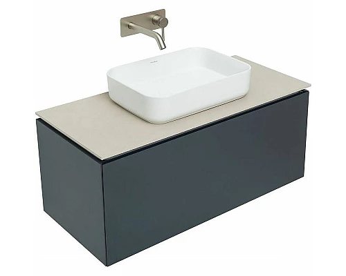 Приобрести Тумба под раковину Allen Brau Infinity 100 1.21004.AM подвесная Антрацит матовый в магазине сантехники Santeh-Crystal.ru