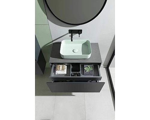 Приобрести Тумба под раковину Allen Brau Infinity 100 1.21004.AM подвесная Антрацит матовый в магазине сантехники Santeh-Crystal.ru