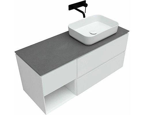 Заказать Тумба под раковину Allen Brau Infinity 120 R 1.21007.WM подвесная Белая матовая в магазине сантехники Santeh-Crystal.ru
