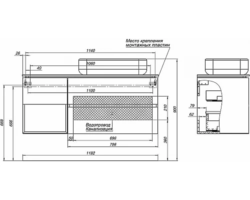 Заказать Тумба под раковину Allen Brau Infinity 120 R 1.21007.WM подвесная Белая матовая в магазине сантехники Santeh-Crystal.ru