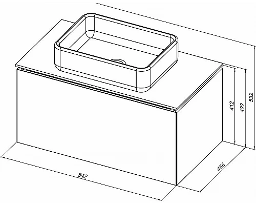 Купить Тумба под раковину Allen Brau Infinity 85 1.21002.AM подвесная Антрацит матовый в магазине сантехники Santeh-Crystal.ru