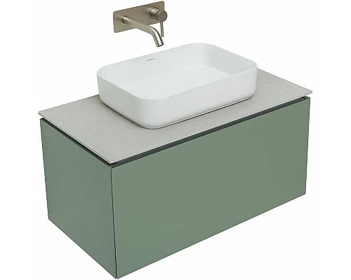 Приобрести Тумба под раковину Allen Brau Infinity 85 1.21002.CGM подвесная Олива матовая в магазине сантехники Santeh-Crystal.ru