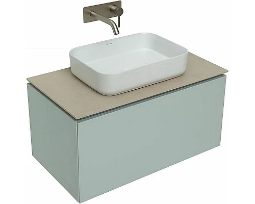 Купить Тумба под раковину Allen Brau Infinity 85 1.21002.PWM подвесная Папирус матовый в магазине сантехники Santeh-Crystal.ru