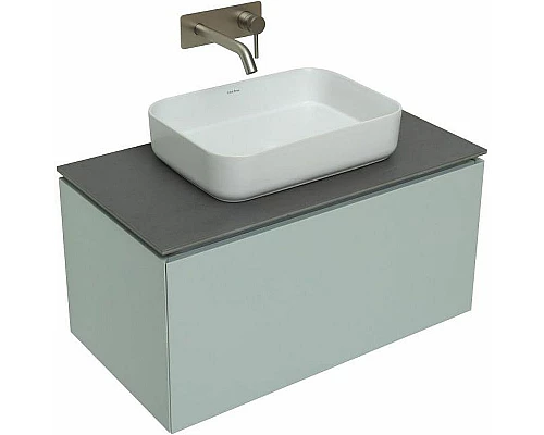 Купить Тумба под раковину Allen Brau Infinity 85 1.21002.PWM подвесная Папирус матовый в магазине сантехники Santeh-Crystal.ru