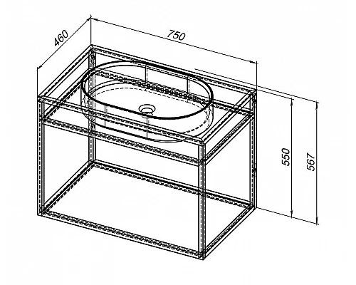 Купить Консоль под раковину Allen Brau Liberty 75 1.33001.60 Медь браш в магазине сантехники Santeh-Crystal.ru