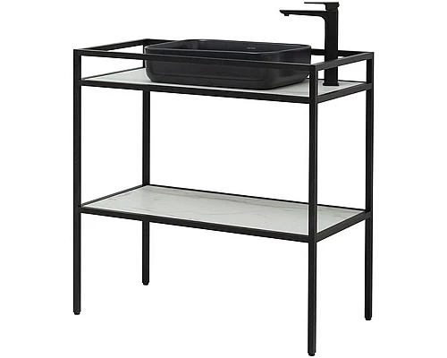 Заказать Консоль под раковину Allen Brau Liberty 90 1.33004.BB Черный браш в магазине сантехники Santeh-Crystal.ru