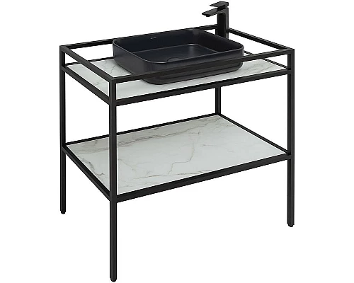 Заказать Консоль под раковину Allen Brau Liberty 90 1.33004.BB Черный браш в магазине сантехники Santeh-Crystal.ru