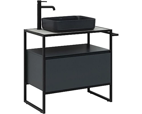 Заказать Тумба под раковину Allen Brau Priority 80 1.31002.AM Антрацит матовый в магазине сантехники Santeh-Crystal.ru