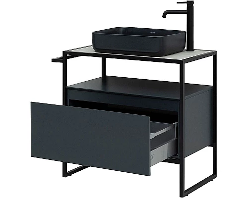 Заказать Тумба под раковину Allen Brau Priority 80 1.31002.AM Антрацит матовый в магазине сантехники Santeh-Crystal.ru