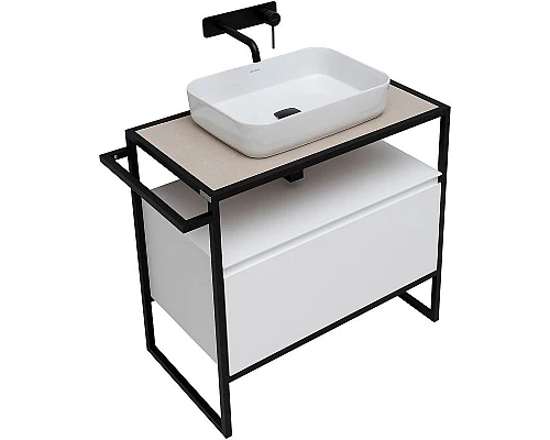 Заказать Тумба под раковину Allen Brau Priority 80 1.31002.WM Белая матовая в магазине сантехники Santeh-Crystal.ru