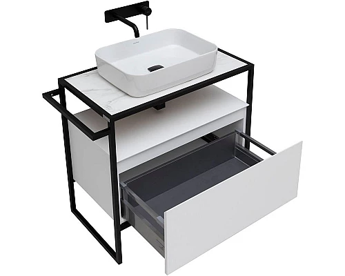 Заказать Тумба под раковину Allen Brau Priority 80 1.31002.WM Белая матовая в магазине сантехники Santeh-Crystal.ru