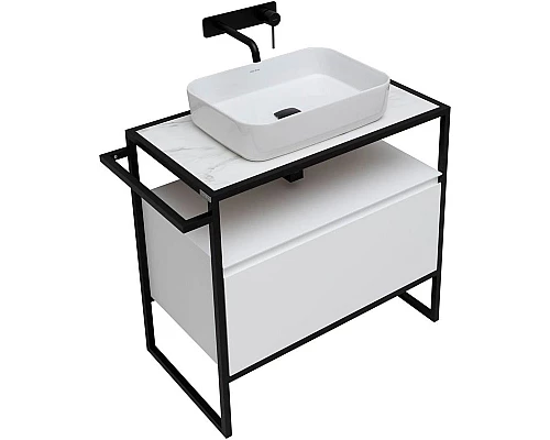 Заказать Тумба под раковину Allen Brau Priority 80 1.31002.WM Белая матовая в магазине сантехники Santeh-Crystal.ru